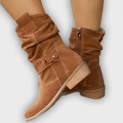 Lana – Women’s Ankle Boots with Side Zipper – Casual Oval Toe
