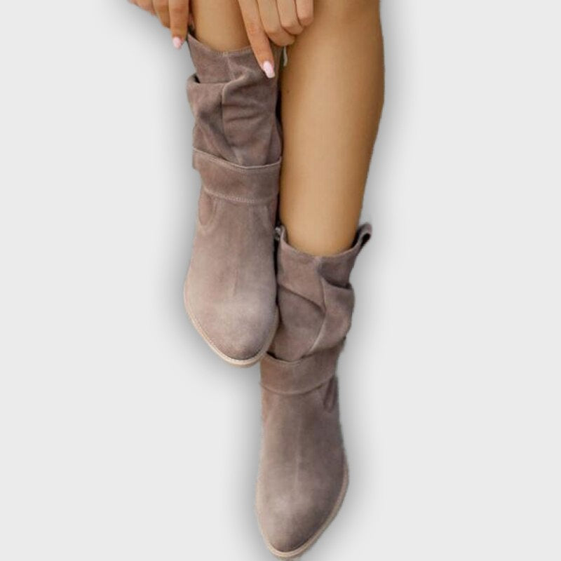 Lana – Women’s Ankle Boots with Side Zipper – Casual Oval Toe