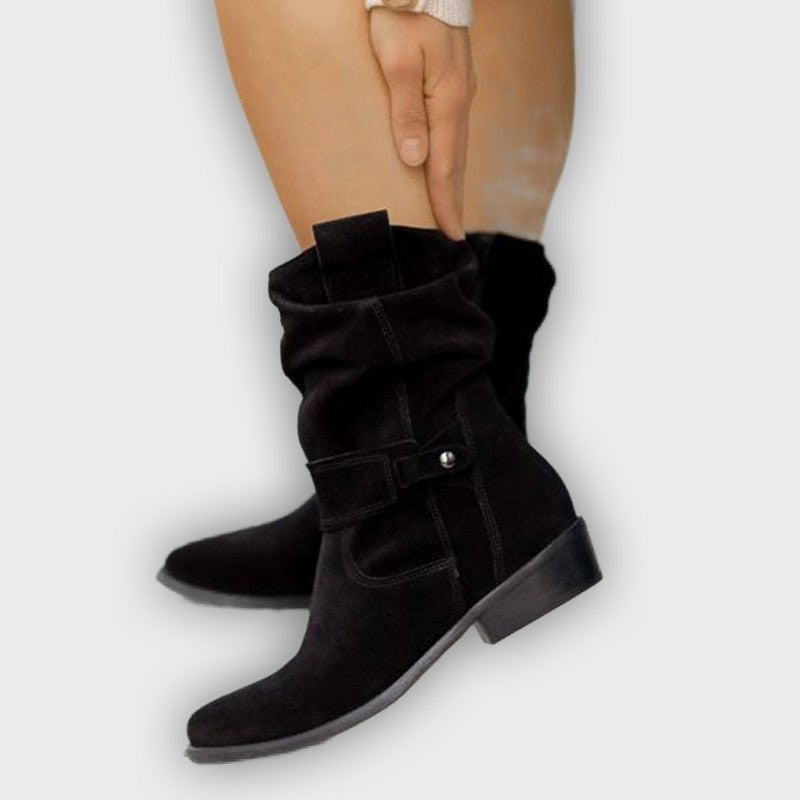 Lana – Women’s Ankle Boots with Side Zipper – Casual Oval Toe