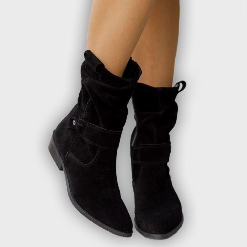 Lana – Women’s Ankle Boots with Side Zipper – Casual Oval Toe