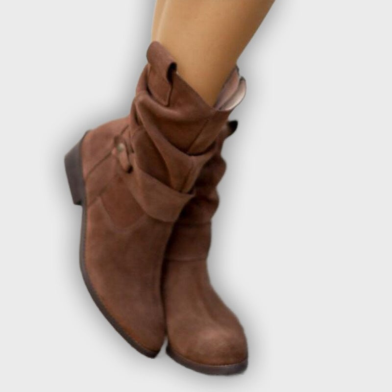Lana – Women’s Ankle Boots with Side Zipper – Casual Oval Toe