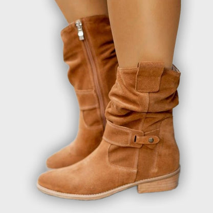 Lana – Women’s Ankle Boots with Side Zipper – Casual Oval Toe