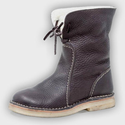 Lesli – Women’s Leather Lace-Up Ankle Boots with 2-Inch Heel