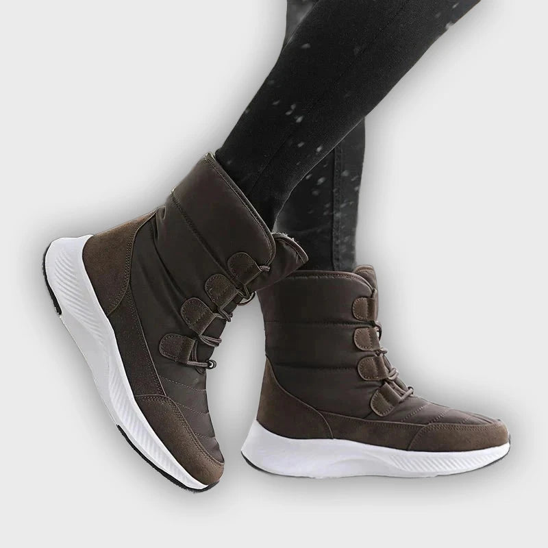 Marnie – Women’s Combat Boots with Plush Lining & Flat Sole for Winter