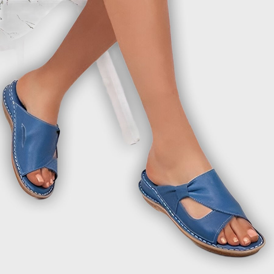 Mila Women’s Wedge Sandals – Slip-On – Cut-Out Design – Cushioned Insole
