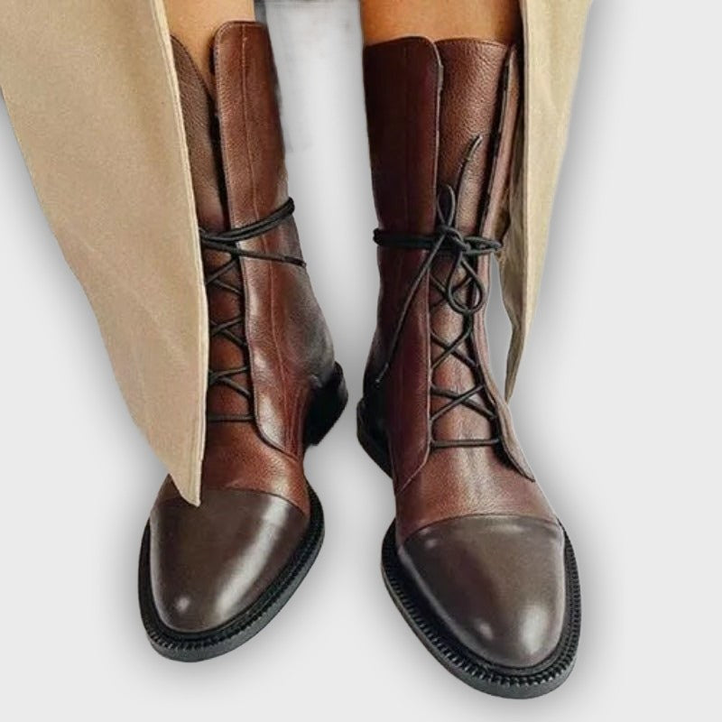 Odette – Women’s Vegan Leather Ankle Boots with Pointed Toe & British Style