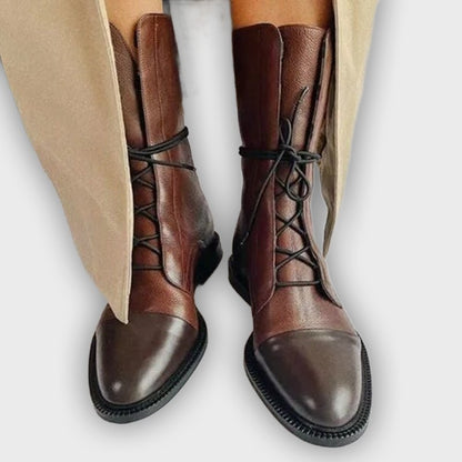 Odette – Women’s Vegan Leather Ankle Boots with Pointed Toe & British Style