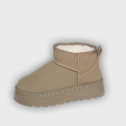 Romina – Women’s Suede-Look Ankle Boots with Plush Lining & Rugged Sole