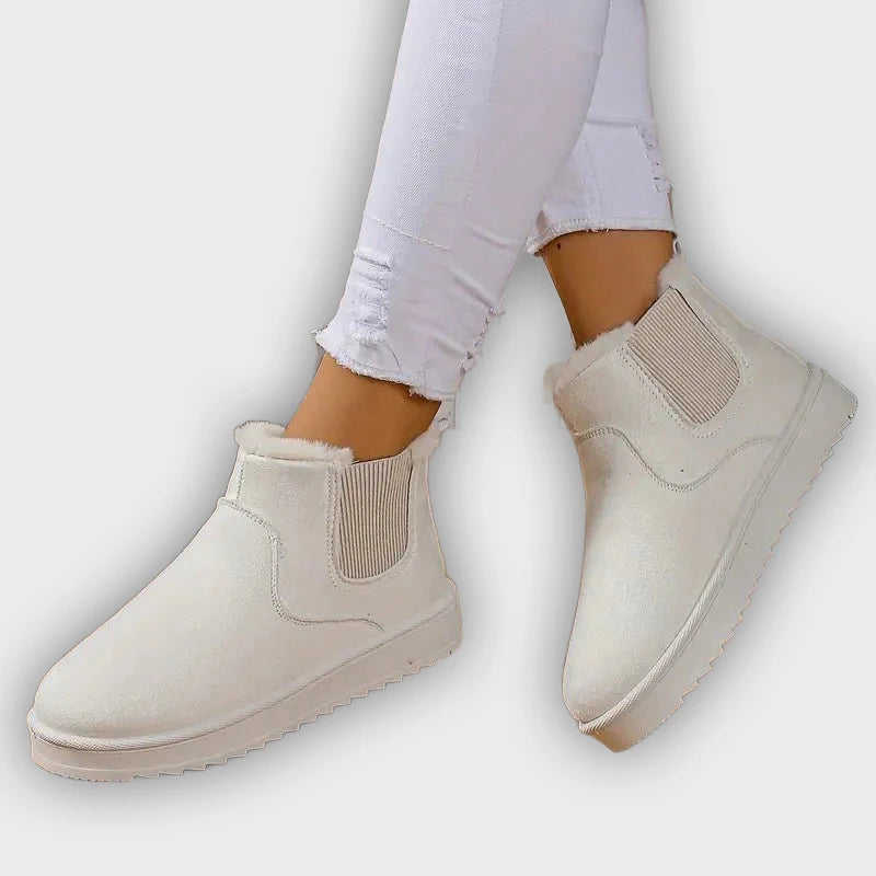 Sigrid – Women’s Fluffy Thermal Slip-On Snow Boots with Fleece Lining