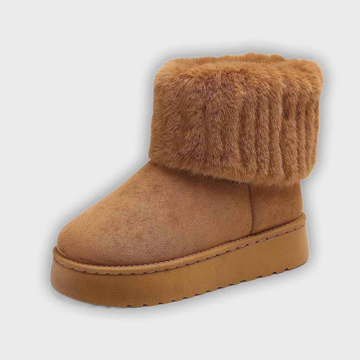 Veera – Women’s Luxurious Fur Lined Boots – Flat Heel, Cozy & Elegant