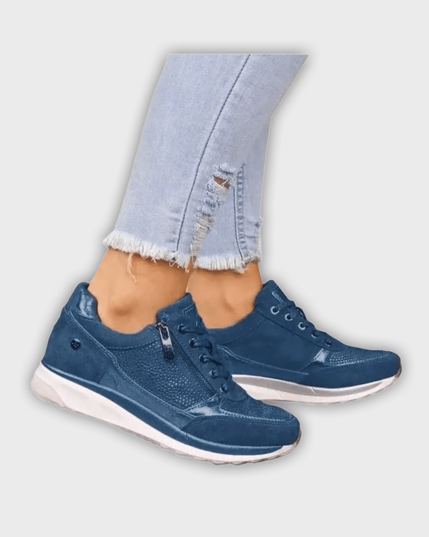 Breathable Zipper Sneakers For Women