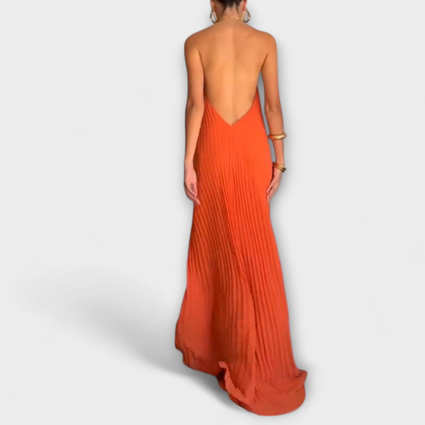 Poppy - Chic Dress with Pleated Neckline