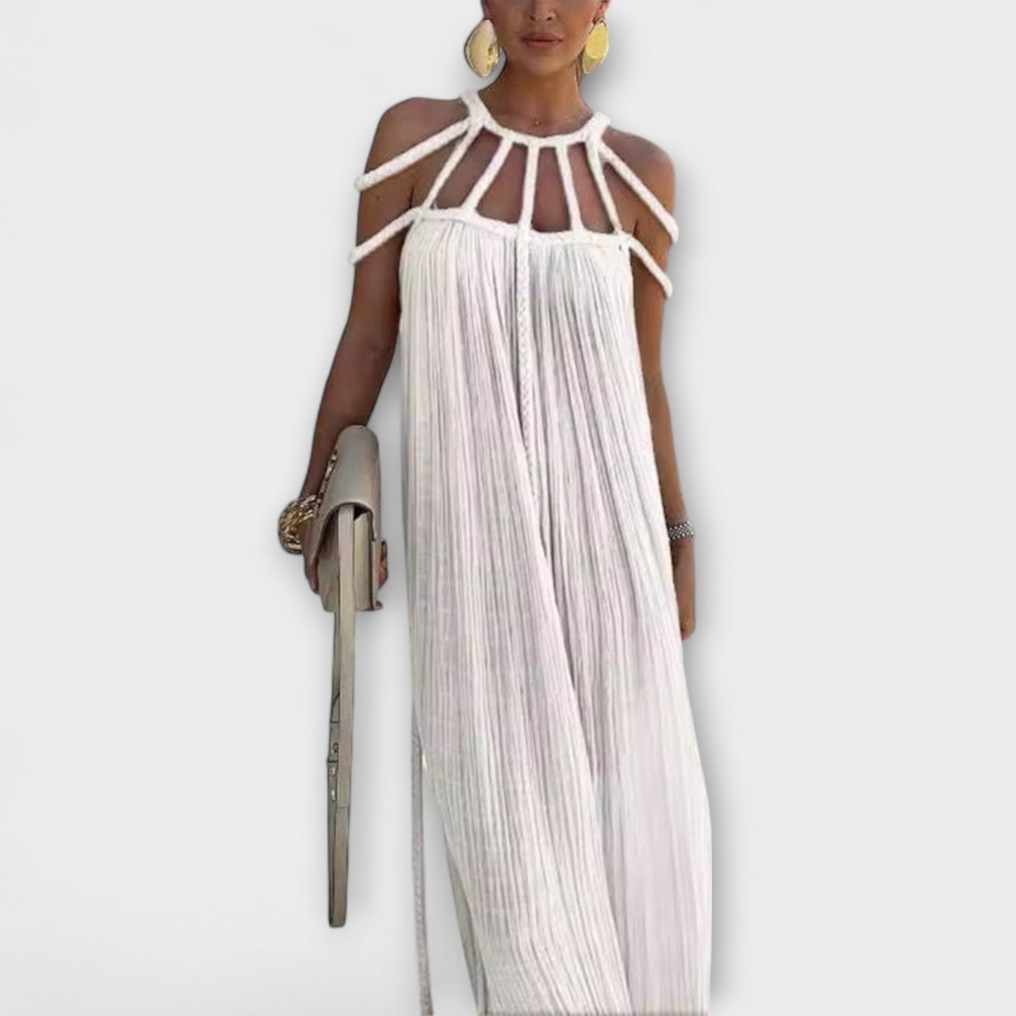 Briar - Stylish Maxi Dress with Draped Braids