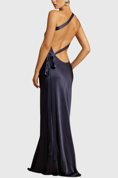 Maxi Dresses with Diagonal Straps and Open Back