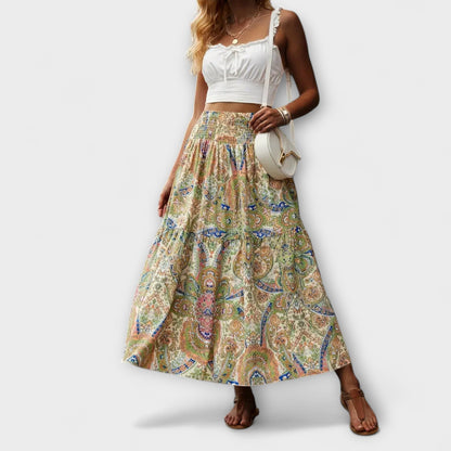 Patterned Flowy Skirt