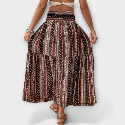 Patterned Flowy Skirt