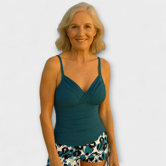 Elizabeth - Stylish Leopard Print Tankini Set
