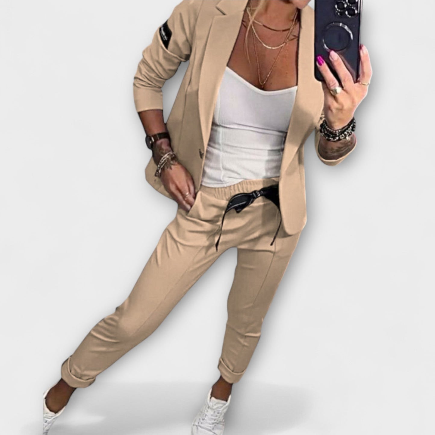Malou - Matching Set of Top, Jacket, and Pants