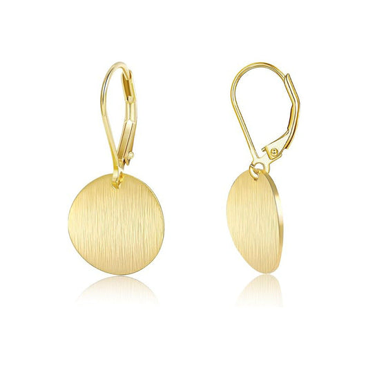 Vintage Gold Vinyl Record Earrings
