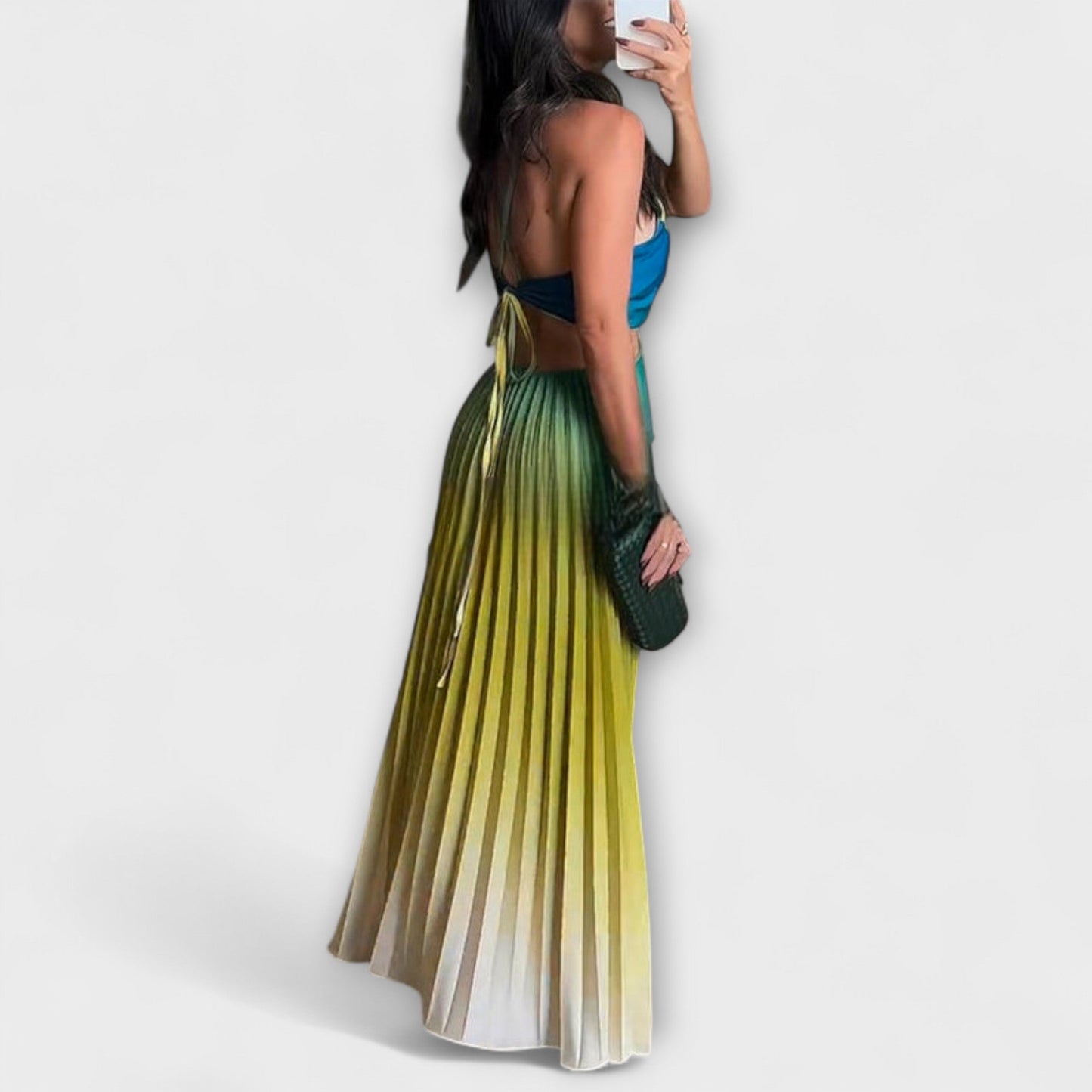 Haven - Trendy Backless Tie-Dye Maxi Dress