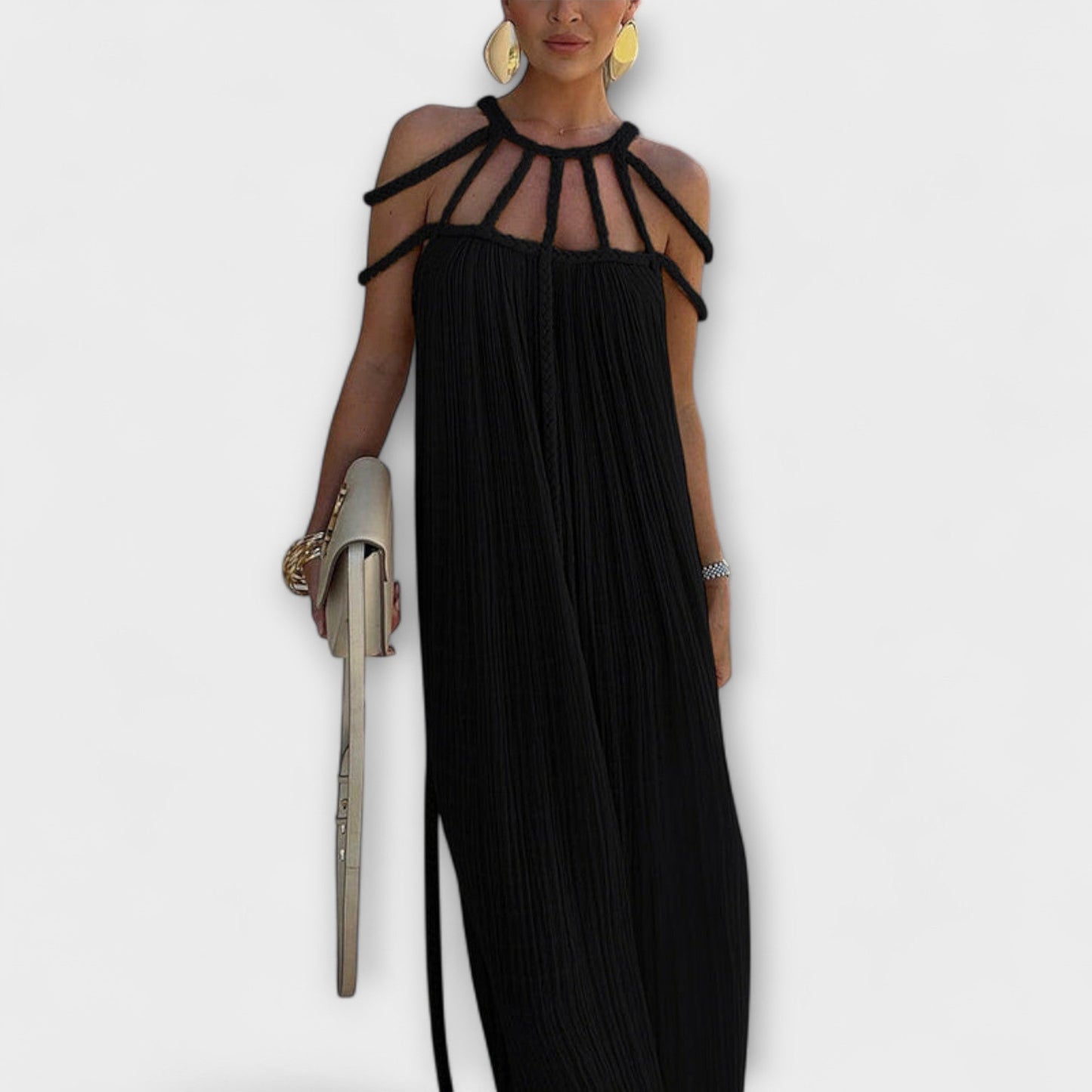Briar - Stylish Maxi Dress with Draped Braids