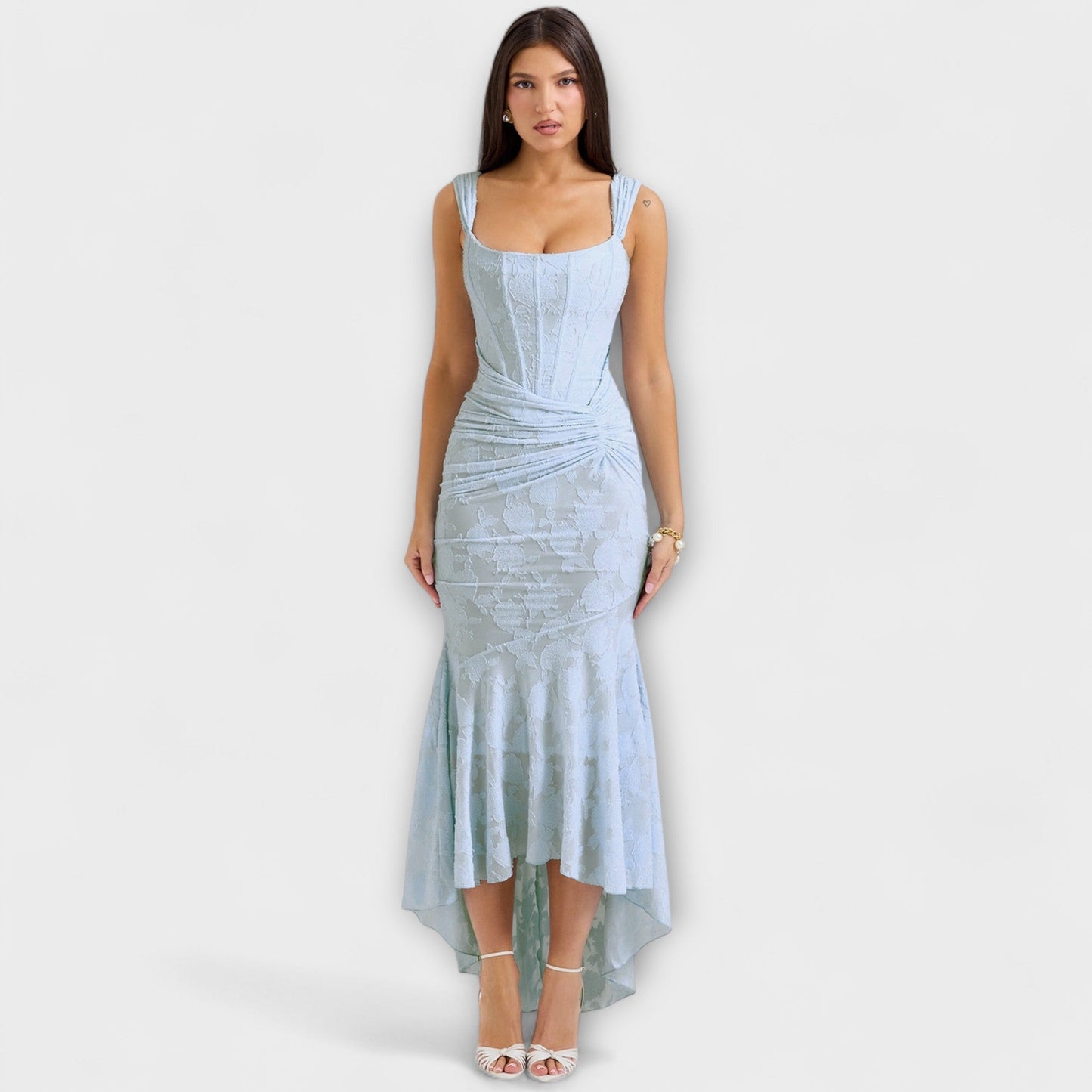 Renske - Elegant Long Dress with Refined Corset