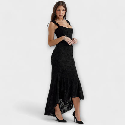 Renske - Elegant Long Dress with Refined Corset