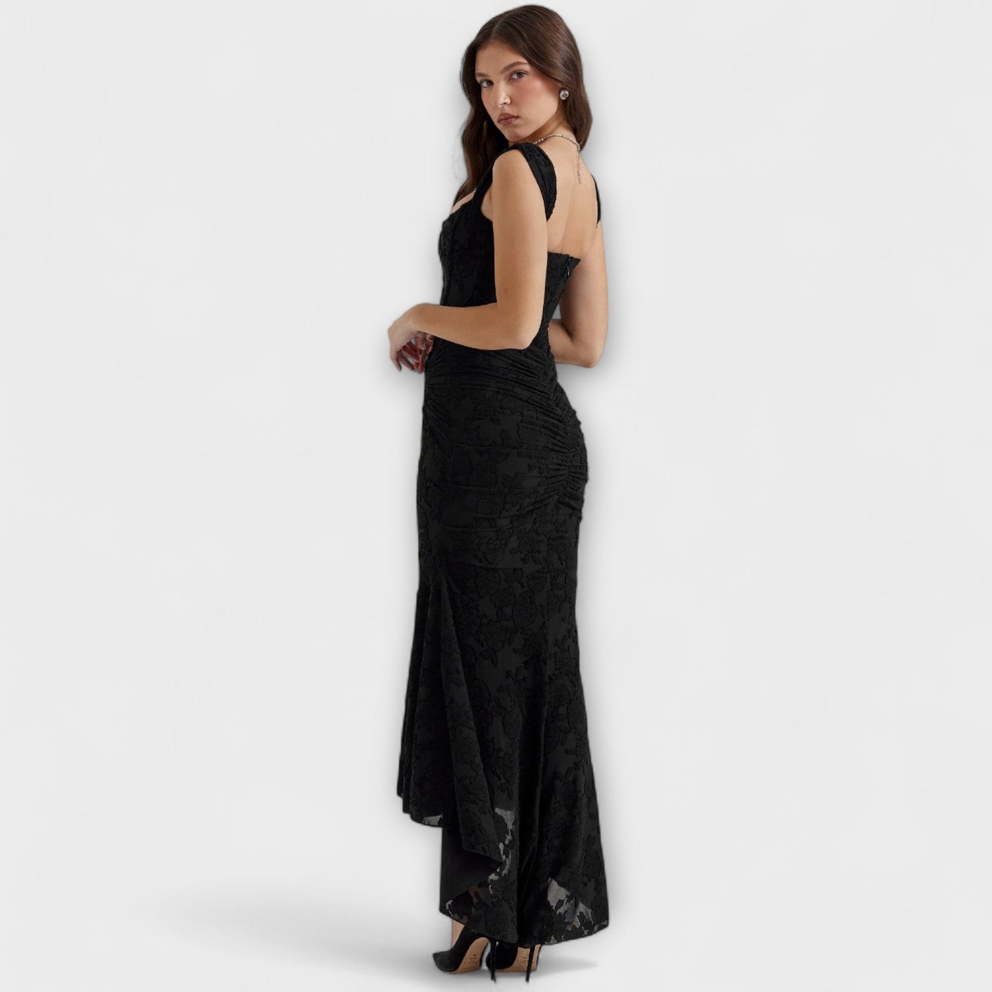Renske - Elegant Long Dress with Refined Corset