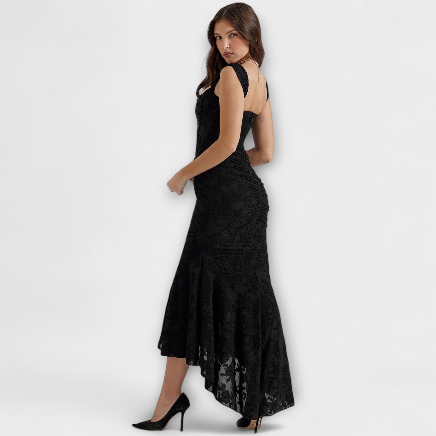 Renske - Elegant Long Dress with Refined Corset