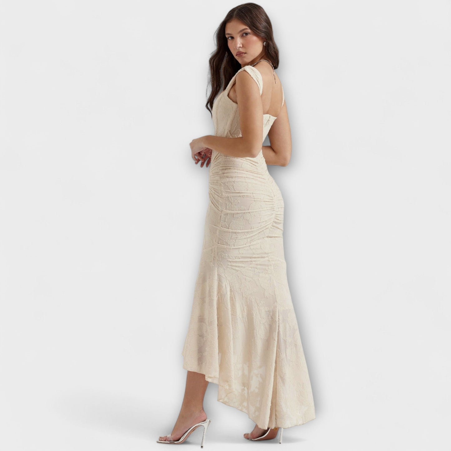 Renske - Elegant Long Dress with Refined Corset