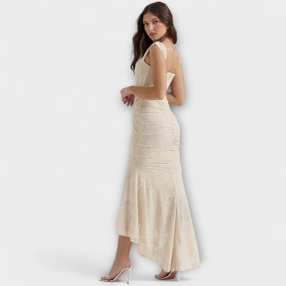 Renske - Elegant Long Dress with Refined Corset