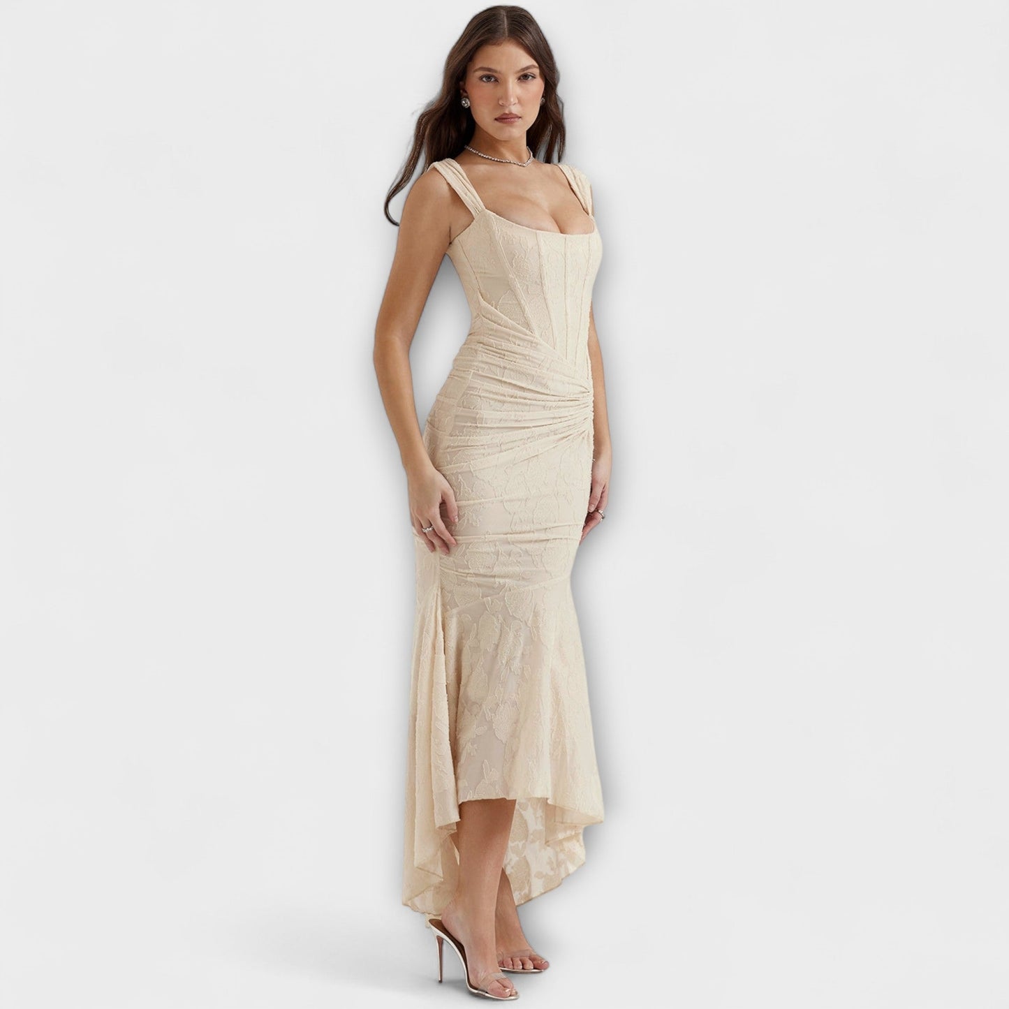 Renske - Elegant Long Dress with Refined Corset