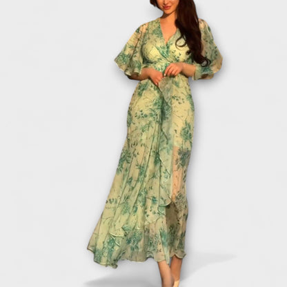 Lana - Chic Floral V-Neck Dress