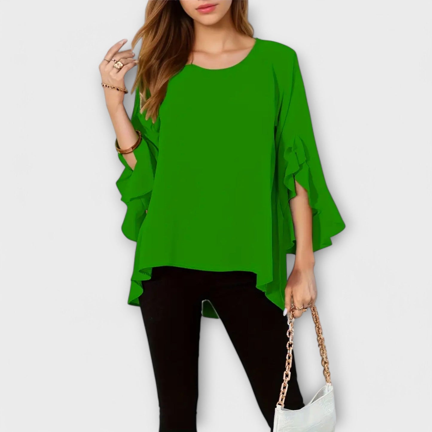 Aria - The Ideal Spring Blouse with a Round Neckline