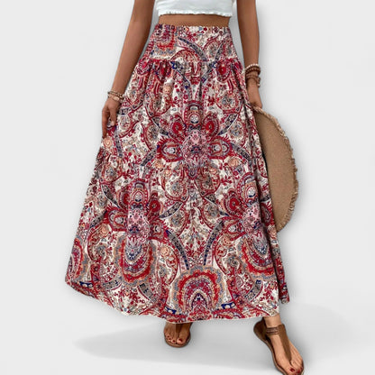 Patterned Flowy Skirt