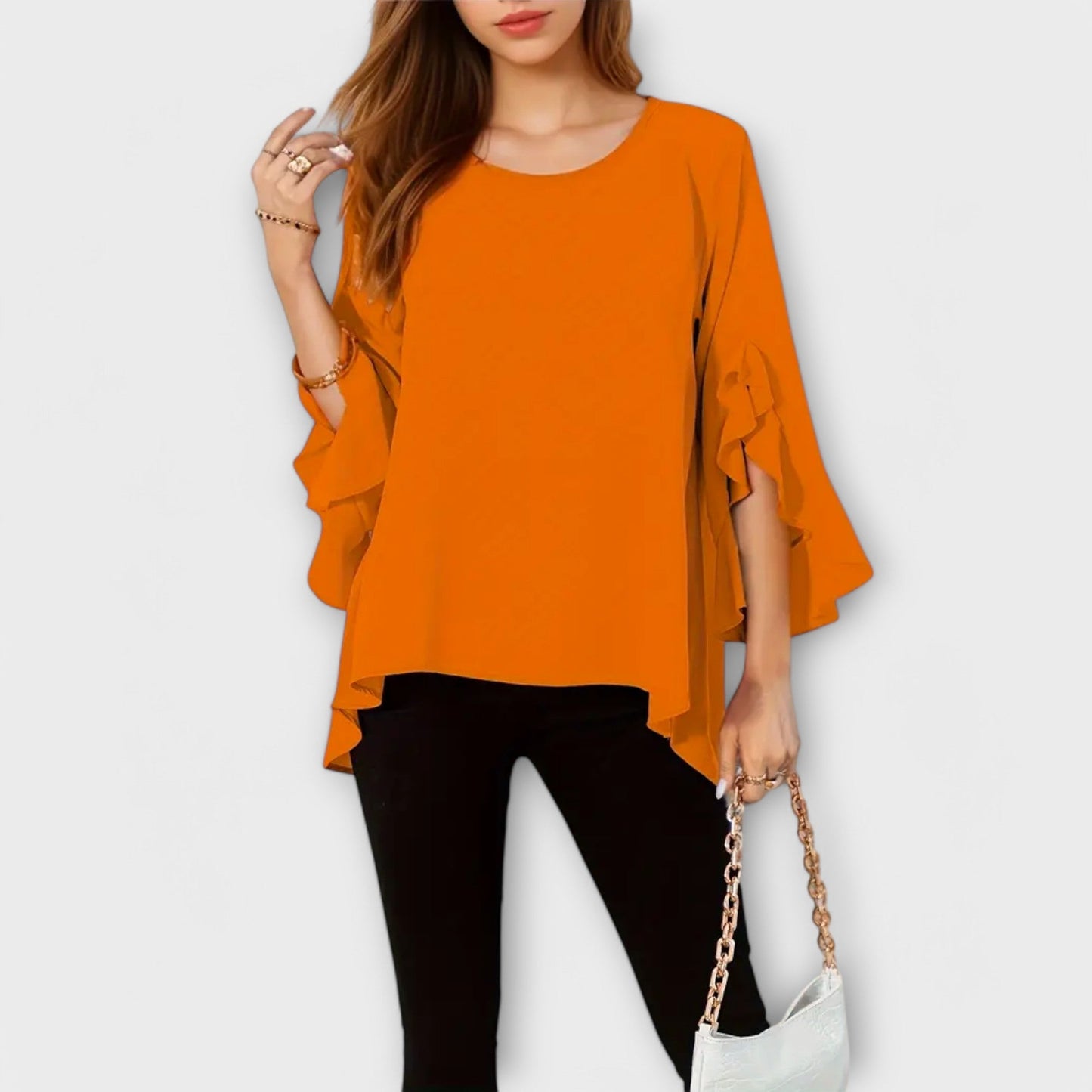 Aria - The Ideal Spring Blouse with a Round Neckline