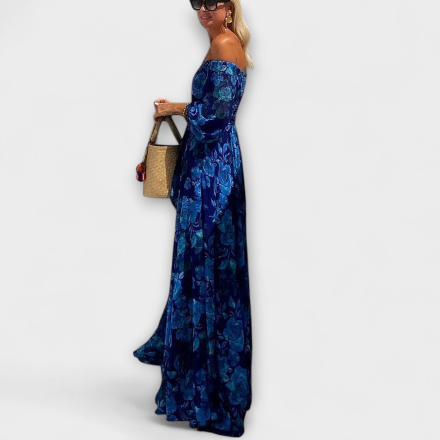 Juniper - Floral Off-the-Shoulder Smocked Maxi Dress