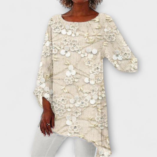 Harper - Floral Crystal Print Blouse