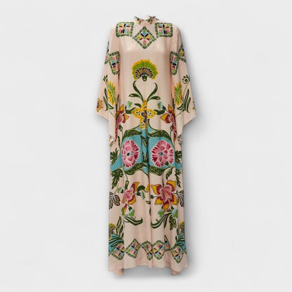 Lisa - Elegant Floral Print Maxi Dress with Flowing Design