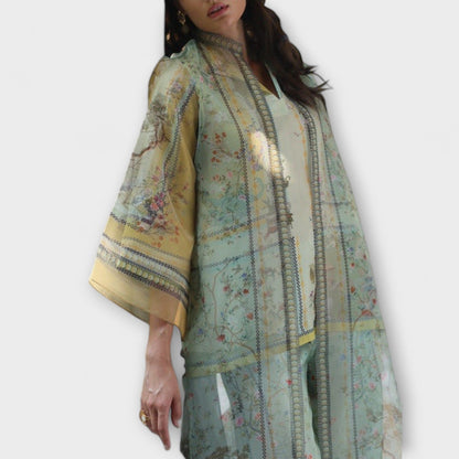 Maria - Digital Print Set with Flared Sleeves