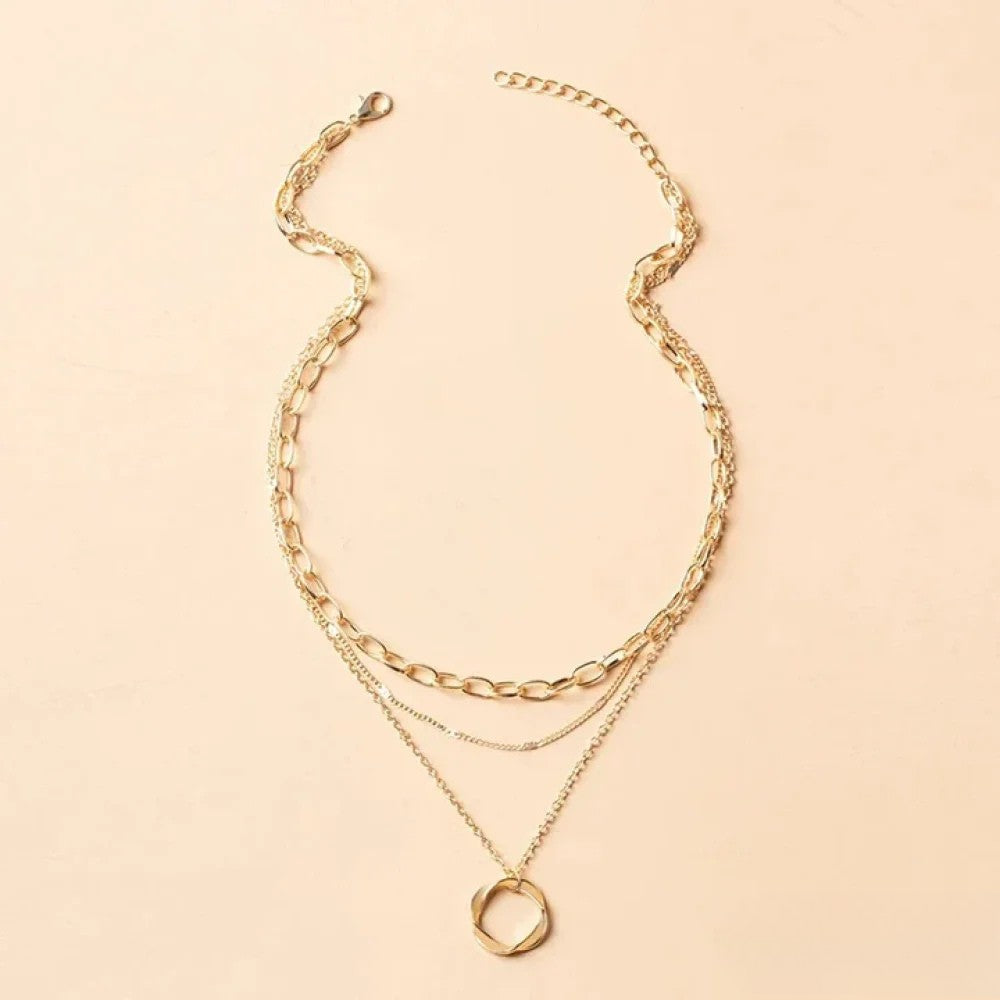 Vintage Gold Layered Necklace