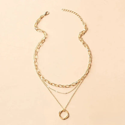 Vintage Gold Layered Necklace