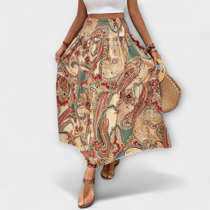 Patterned Flowy Skirt