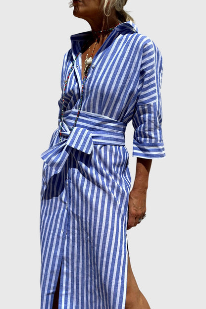 Elegant Shirt Dresses with Stripes