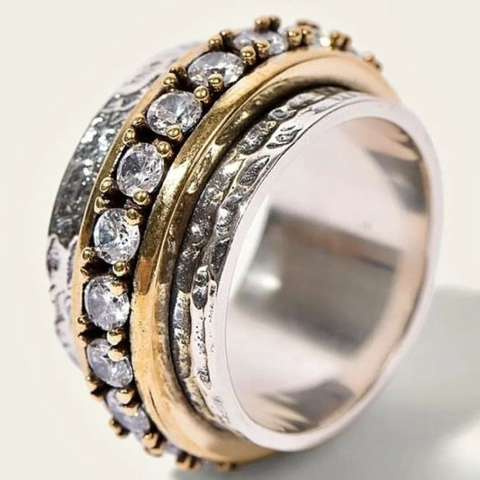 Vintage Ring with Inlaid Stones