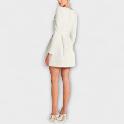 Wren - Velvet Mini Dress with Jewel Accents