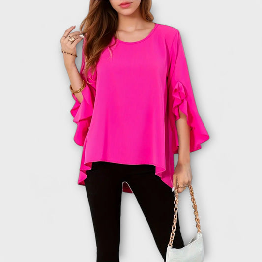 Aria - The Ideal Spring Blouse with a Round Neckline