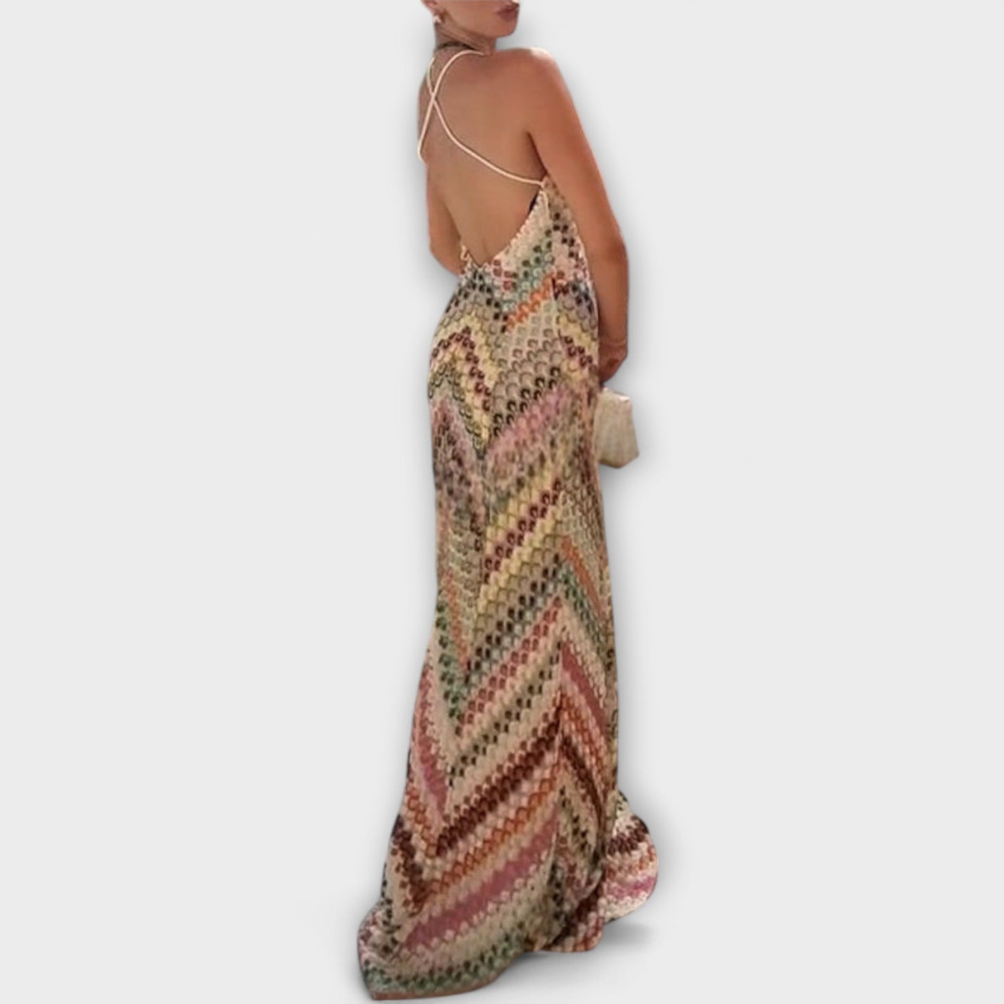 Remi - Colorful Herringbone Maxi Dress by Missoni