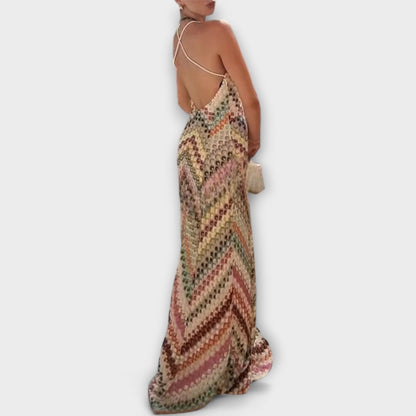 Remi - Colorful Herringbone Maxi Dress by Missoni