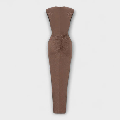 Thea - Maxi Dress with a Deep V-Neck